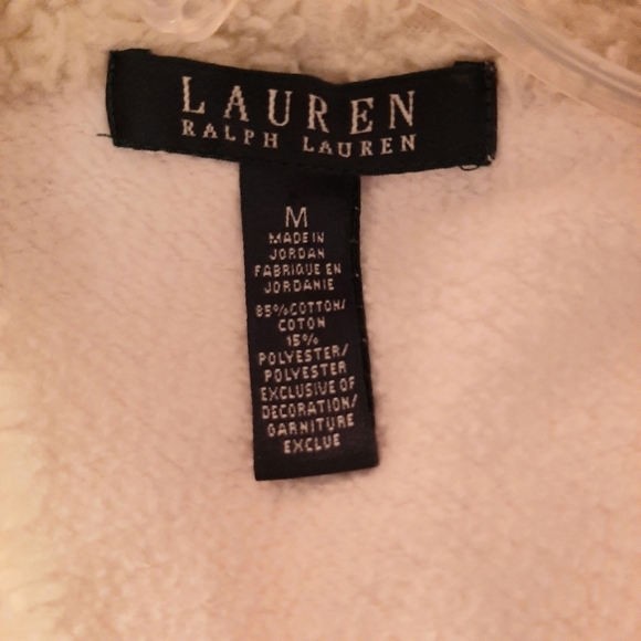 Ralph Lauren -Cream Fleece fur on lapel and button toggle.. classic-DEAL4STEAL🥳 - Picture 3 of 5